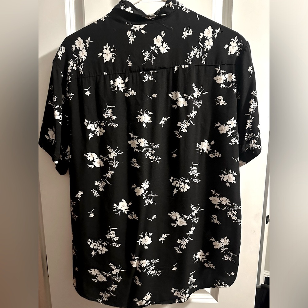 Ricky Singh Black Floral Dress Shirt